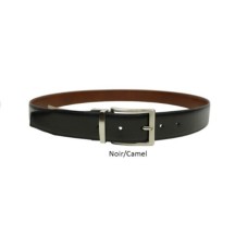 Ceinture homme réversible Noir ou marron cuir vachette 110 cm