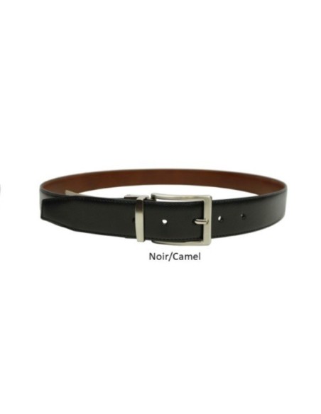 Ceinture homme réversible Noir ou marron cuir vachette 110 cm