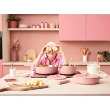 LA MERVEILLEUSE CASSEROLE INOX 20CM COOKUT - GUIMAUVE (rose) 2