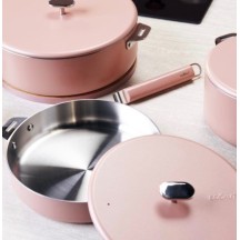 LA MERVEILLEUSE POIGNEE INOX AMOVIBLE COOKUT- GUIMAUVE (Rose) 2
