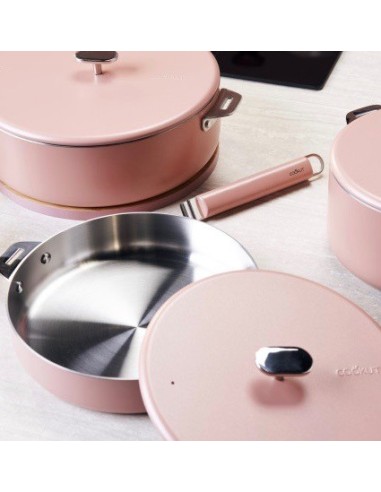 LA MERVEILLEUSE POIGNEE INOX AMOVIBLE COOKUT- GUIMAUVE (Rose)