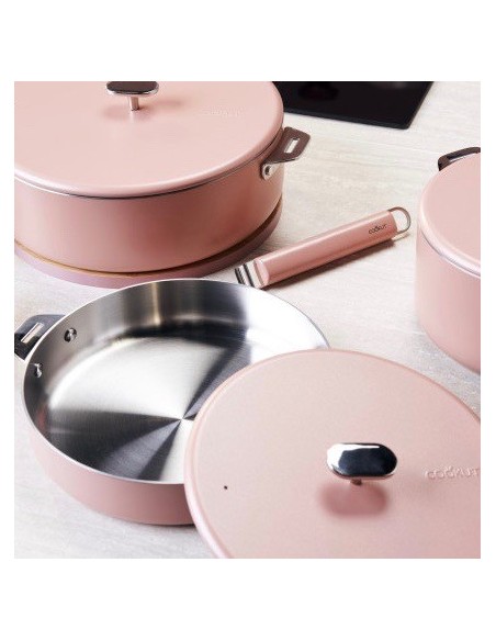 LA MERVEILLEUSE POIGNEE INOX AMOVIBLE COOKUT- GUIMAUVE (Rose)