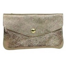 Portefeuille cuir vachette métallisé