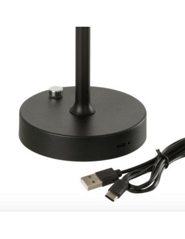 Lampe tactile et nomade NOÉ Métal Noir (12x12x31.5cm)
