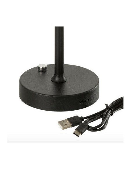 Lampe tactile et nomade NOÉ Métal Noir (12x12x31.5cm)