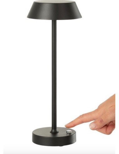 Lampe tactile et nomade NOÉ Métal Noir (12x12x31.5cm)
