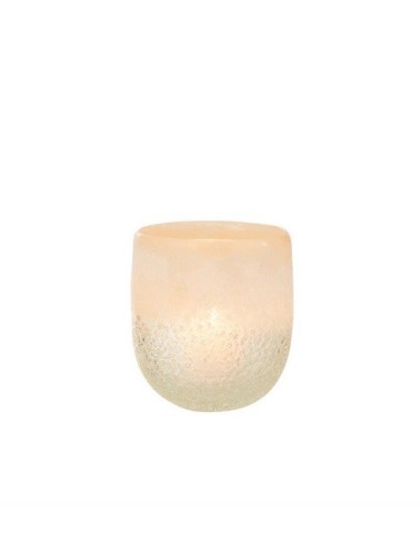 Photophore Verre Beige L (13.5x13.5x14cm)