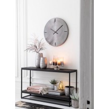 Horloge ronde Métal Gris foncé S (50.5x50.5x4cm)