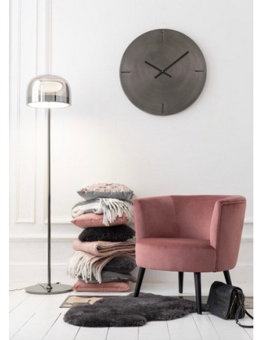 Horloge ronde Métal Gris foncé S (50.5x50.5x4cm)