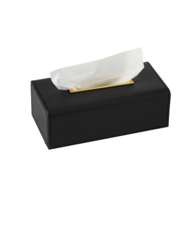 Boîte à mouchoir PU NOIR (26x13.5x8cm)