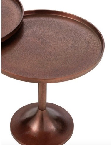 Set de 2 Tables rondes Aluminium Bronze