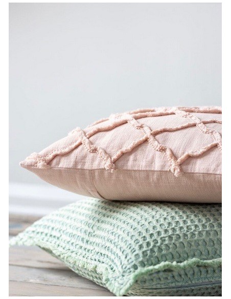 Coussin Losange ondulé coton 45cm x 45 cm