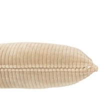 Coussin velours coton beige 2