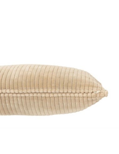 Coussin velours coton beige