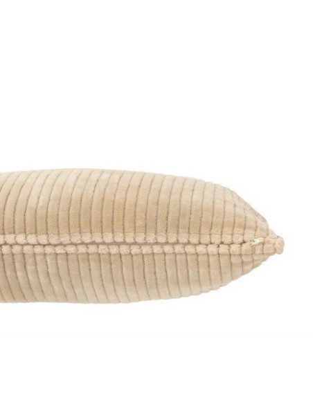 Coussin velours coton beige