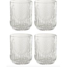 Boite 4 verres MAYA turquoises ou transparents 2