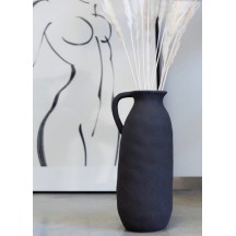 VASE CRUCHE CERAMIQUE NOIRE 2