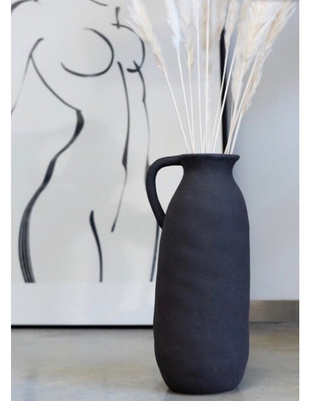 VASE CRUCHE CERAMIQUE NOIRE