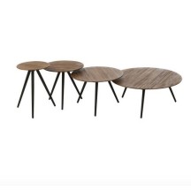 TABLES RONDES en TECK Recyclé différents formats 2