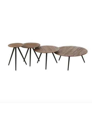TABLES RONDES en TECK Recyclé différents formats