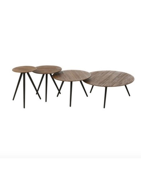 TABLES RONDES en TECK Recyclé différents formats