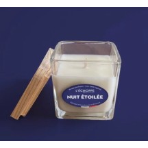 Bougie naturelle carrée 85g Nuit étoilée