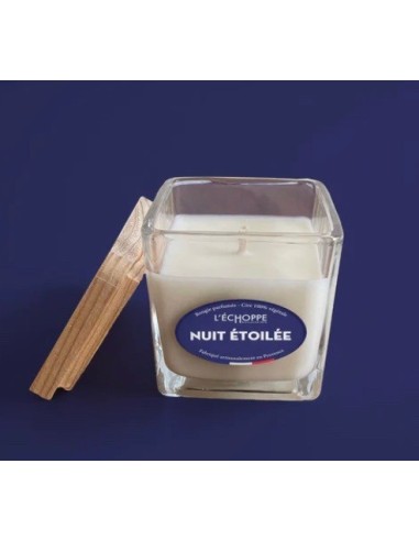 Bougie naturelle carrée 85g Nuit étoilée