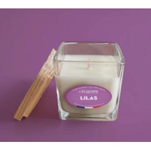 Bougie naturelle carrée 85g Lilas