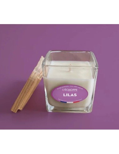 Bougie naturelle carrée 85g Lilas