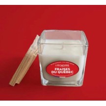 Bougie naturelle carrée 85g Fraises du Quebec