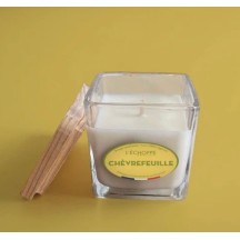 Bougie naturelle carrée 85g Chèvrefeuille