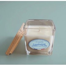 Bougie naturelle carrée 85g Campagne après la pluie
