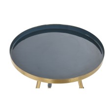 SET 2 TABLES AUXILIAIRES FER DORÉ et bleu 2