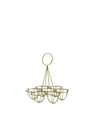 Porte œufs doré vintage de la Marque Madame Stoltz