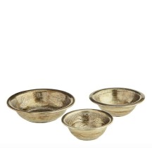 Set de 3 Bols indiens aluminium martelés Madam stoltz