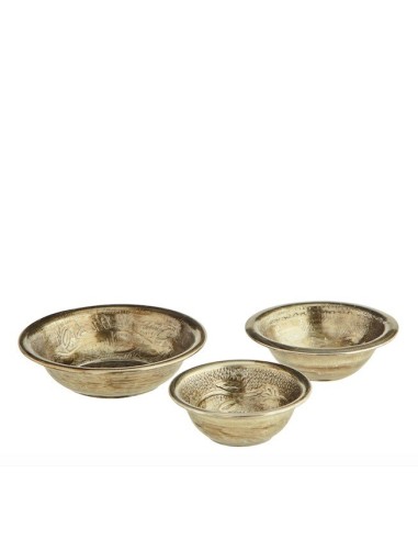 Set de 3 Bols indiens aluminium martelés Madam stoltz