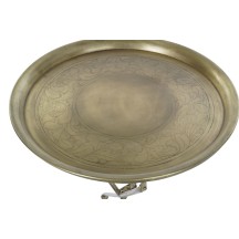 TABLE AUXILIAIRE LAITON DORÉ 47,5cm diamètre 2