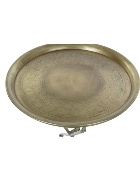 TABLE AUXILIAIRE LAITON DORÉ 47,5cm diamètre