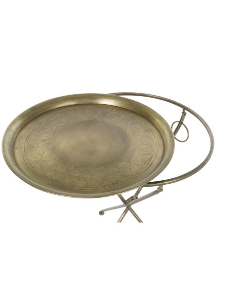 TABLE AUXILIAIRE LAITON DORÉ 47,5cm diamètre