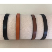 MINOTOR Bracelet homme cuir plat fermeture magnétique