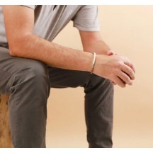 Bracelet Homme ROCOCO extensible howlite blanche de la marque Nature 2