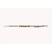Bracelet homme SAUVAGE ajustable gris et marron-Marque Nature Bijoux