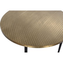 TABLE BASSE BOIS et MÉTAL 85 cm 2