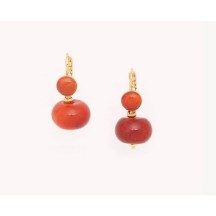 Boucles d'oreilles PEBBLES dormeuses Agathe feu de la Marque NATURE Bijoux