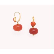 Boucles d'oreilles PEBBLES dormeuses Agathe feu de la Marque NATURE Bijoux 2