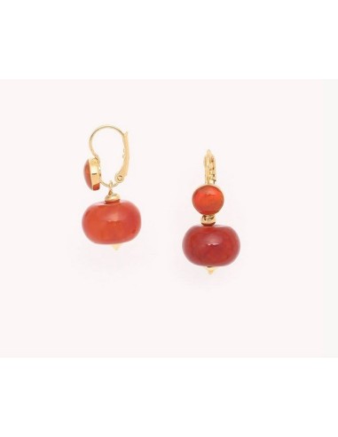 Boucles d'oreilles PEBBLES dormeuses Agathe feu de la Marque NATURE Bijoux
