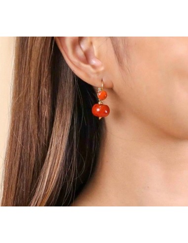 Boucles d'oreilles PEBBLES dormeuses Agathe feu de la Marque NATURE Bijoux