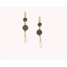 Boucles d'oreilles DRIZZLING dormeuses gouttes Christal de roche de la Marque Nature Bijoux