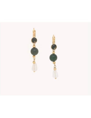 Boucles d'oreilles DRIZZLING dormeuses gouttes Christal de roche de la Marque Nature Bijoux