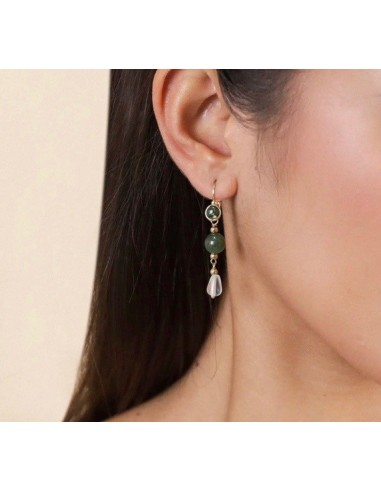 Boucles d'oreilles DRIZZLING dormeuses gouttes Christal de roche de la Marque Nature Bijoux